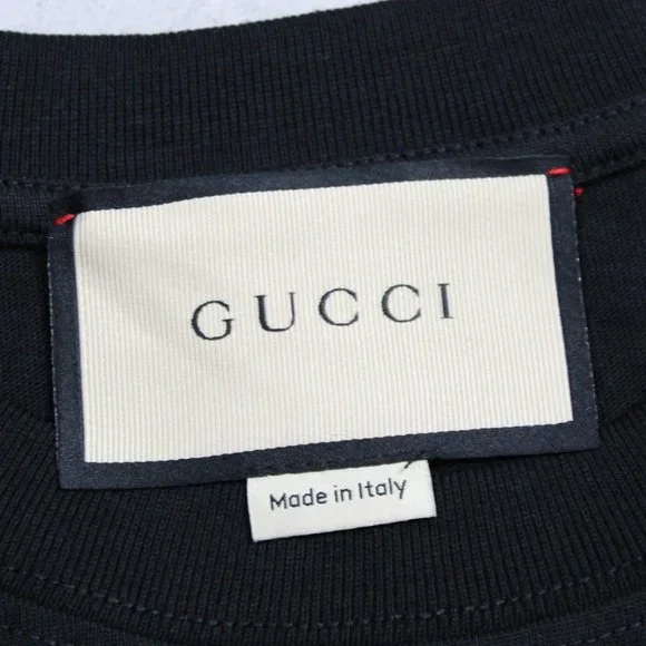 Gucci Blade Gradient Logo Cotton T-shirt Tee Jersey Black Size M